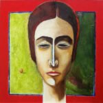 Bartosz, olej na płótnie, 45x45 cm, 2022