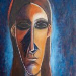 Autoportret, olej na płótnie, 70x50 cm, 2019/2020