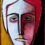 Ja wiem..., olej na płótnie, 10x18 cm, 2022