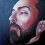 Patrząc na Wenus, Olej na desce, 24x18 cm, 2022/2023