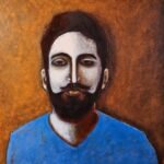 Z cyklu Drzewo Genealogiczne - Michał, olej na płótnie, 50x50 cm, 2025