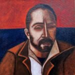 L'Homme de ma vie - z cyklu Drzewo Genealogiczne, olej na płótnie, 40x40 cm, 2024/2025